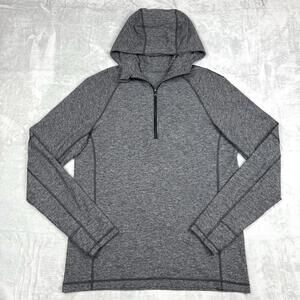 Lululemon Mens Metal Vent Tech 1/2 Zip Hoodie Size Medium Stretch Gym Thumb Hole